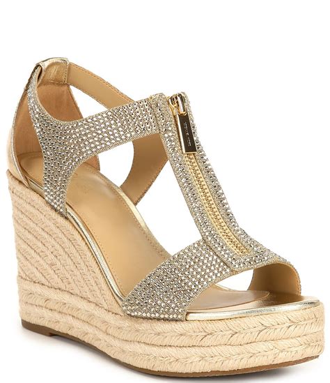 dillards womens michael kors sandals|Michael Kors espadrille wedge sandals.